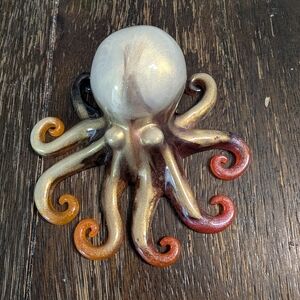 Colorful Ceramic Octopus Figurine